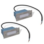 Vidaxl lampes d'escalier encastrées à led 44x111x56 mm Vidaxl lampes d'escalier encastrées à led 44x111x56 mm