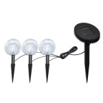 Vidaxl lampes de jardin led solaires 3 pcs avec piquet de sol