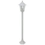Vidaxl lampe de jardin  piquet 6 pcs e27 110 cm aluminium blanc