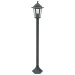 Vidaxl lampe de jardin  piquet 6 pcs e27 110 cm aluminium vert fonc
