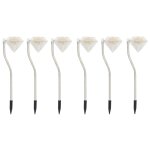 Vidaxl lampes  led solaires de jardin 6 pcs 9x7, 8x29, 5 cm