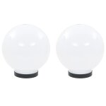 Vidaxl lampe  led sous forme de boule 2 pcs sphrique 20 cm pmma