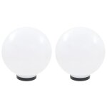 Vidaxl lampe  led sous forme de boule 2 pcs sphrique 30 cm pmma