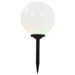 Vidaxl lampe led sphrique solaire d'extrieur 2 pcs 30 cm rvb