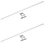 Vidaxl lampes de miroir 2 pcs 8 w blanc froid