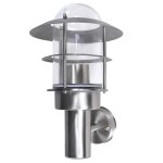 Vidaxl lampe murale led de patio acier inoxydable