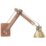 Vidaxl lampe murale style industriel laiton rond e27
