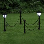 Vidaxl lampes solaires 4 pcs avec chaîne et piquets Vidaxl lampes solaires 4 pcs avec chaîne et piquets