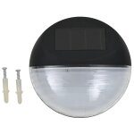 Vidaxl lampe solaire murale  led d'extrieur 12 pcs rond noir