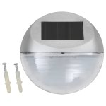 Vidaxl lampes solaires murales  led d'extrieur 24 pcs rond argent