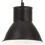 Vidaxl lampe suspendue 25 w noir rond 17 cm e27