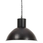 Vidaxl lampe suspendue 25 w noir rond 48 cm e27