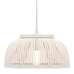 Vidaxl lampe suspendue bambou 37x15, 5 cm 40 w demi - cercle e27