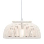 Vidaxl lampe suspendue bambou 40 w 30x12 cm demi - cercle e27