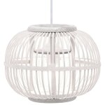Vidaxl lampe suspendue blanc osier 40 w 30x22 cm globe e27 Vidaxl lampe suspendue blanc osier 40 w 30x22 cm globe e27