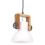 Vidaxl lampe suspendue industrielle 25 w blanc rond 19 cm e27