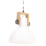 Vidaxl lampe suspendue industrielle 25 w blanc rond 30 cm e27