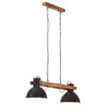 Vidaxl lampe suspendue industrielle 25 w noir 109 cm e27