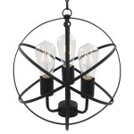 Vidaxl lampe suspendue noir sphère 3 ampoules e27 Vidaxl lampe suspendue noir sphère 3 ampoules e27