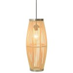 Vidaxl lampe suspendue osier 40 w 23x55 cm ovale e27