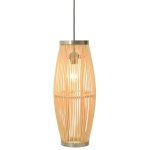 Vidaxl lampe suspendue osier 40 w 25x62 cm ovale e27