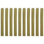 Vidaxl lattes imprgnes de clture 10 pcs bois 100 cm