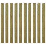 Vidaxl lattes imprgnes de clture 10 pcs bois 120 cm