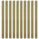 Vidaxl lattes imprgnes de clture 10 pcs bois 140 cm