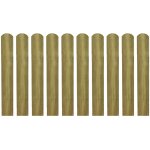 Vidaxl lattes imprgnes de clture 10 pcs bois 60 cm