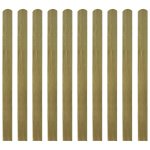 Vidaxl lattes imprgnes de clture 20 pcs bois 120 cm