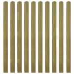 Vidaxl lattes imprgnes de clture 20 pcs bois 140 cm