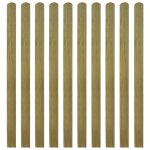 Vidaxl lattes imprgnes de clture 30 pcs bois 140 cm