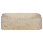 Vidaxl lavabo crme 40x40x10 cm marbre