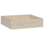 Vidaxl lavabo crme 40x40x10 cm marbre