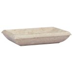 Vidaxl lavabo crme 50x35x10 cm marbre