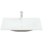 Vidaxl lavabo encastré avec robinet 81x39x18 cm céramique blanc Vidaxl lavabo encastré avec robinet 81x39x18 cm céramique blanc