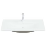 Vidaxl lavabo encastré avec robinet 91x39x18 cm céramique blanc Vidaxl lavabo encastré avec robinet 91x39x18 cm céramique blanc