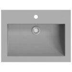 Vidaxl lavabo en granit 600 x 450 x 120 mm gris