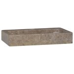 Vidaxl lavabo gris 38x24x6, 5 cm marbre