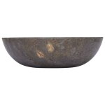Vidaxl lavabo gris 40x12 cm marbre