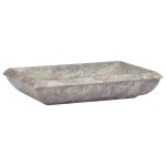 Vidaxl lavabo gris 50x35x10 cm marbre
