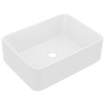 Vidaxl lavabo de luxe blanc mat 41x30x12 cm cramique