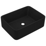 Vidaxl lavabo de luxe noir mat 41x30x12 cm c�ramique