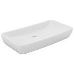 Vidaxl lavabo de luxe rectangulaire blanc mat 71x38 cm c�ramique