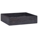 Vidaxl lavabo noir 40x40x10 cm marbre