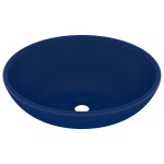 Vidaxl lavabo ovale de luxe bleu fonc mat 40x33 cm cramique