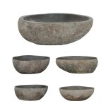 Vidaxl lavabo en pierre de rivire ovale 30 - 37 cm