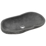 Vidaxl lavabo en pierre de rivire ovale 60 - 70 cm