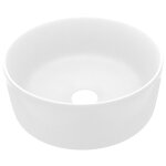 Vidaxl lavabo rond de luxe blanc mat 40x15 cm cramique