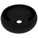 Vidaxl lavabo rond de luxe noir mat 40x15 cm cramique